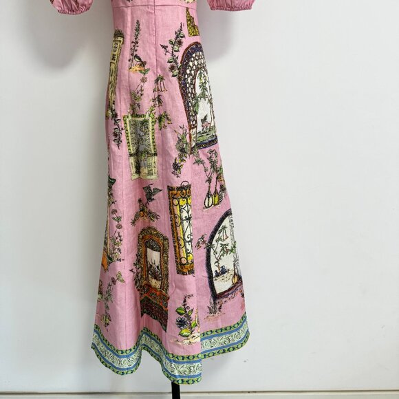 Alemais Monte printed flax midi dress - Picture 10 of 12